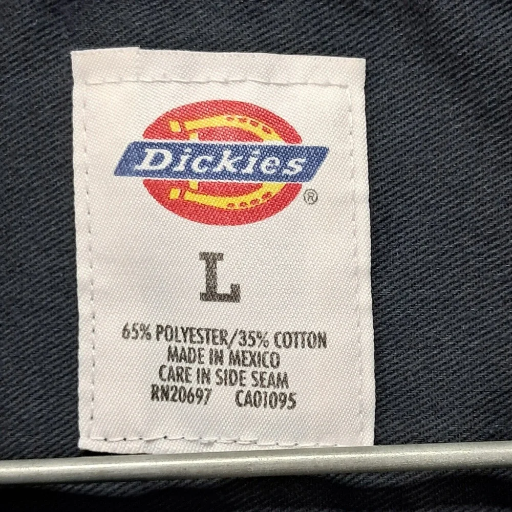 Dickies Mens Black Short Sleeve Button Up Work Shirt Large‎ 1574 BK